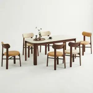[스코나] 모네드 세라믹 원목 6인 식탁세트(의자6개)