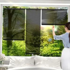 붙이는 블라인드 간편 흡착식 햇빛 창문 블라인드 암막 차량용 자동차 스크린 무타공 차량