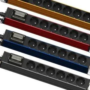 산업용 알루미늄 멀티탭 서버용 고용량 멀티탭 6구 접지 안전