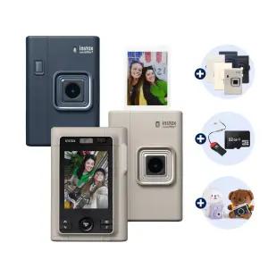 [한국후지필름정품]인스탁스 미니 리플레이 플러스+케이스+메모리+키링 선물/하이브리드 즉석 카메라/포토프린트