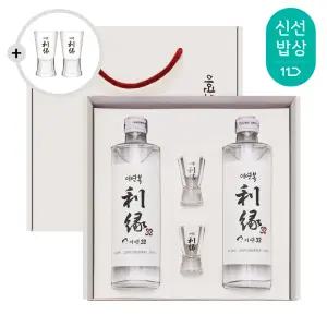 [품질보장] 한국고량주 이연세트 38도 375mlx2 전용잔2 이연복셰프공동개발 이연잔 2P 증정