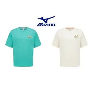 [갤러리아] [미즈노]남여공용 터치감이 부드러운 그래픽 반팔 티셔츠 32YA5B57 2C