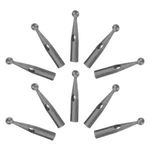 호환  10개입 교체용 우산 꼬리 비즈 금속 팁 접이식 긴 손잡이 우산 수리 부품 내마모성 엔드 캡 기능성