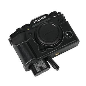 삼각대 가방 Fujifilm X-T5 카메라용 PU 가죽 하프 베이스 바디 커버 보호대