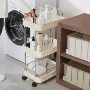 코체 이동식선반 3단 트롤리 슬림 틈새 바퀴 주방 조립식 너선 씽크대 다용도 수납 수납정리함