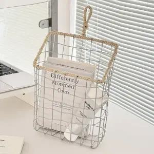 ( )벽걸이 철제 걸이 바구니 와이어 철망 수납 바구니