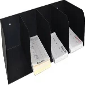 스틸마스터 바이 뱅크 서플라이스 스틸 문서 정리함 - 4-포켓 블랙 파우더 코팅 주름 마감 스크래치 및 칩