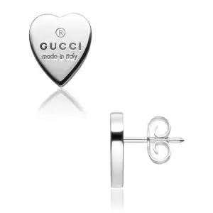 구찌 YBD223990001 트레이드마크 하트 스터드 실버 귀걸이