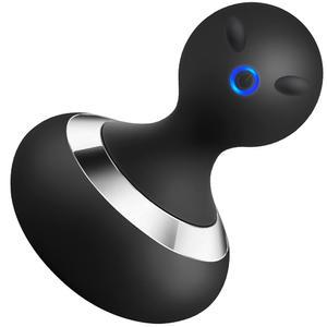 10가지 강력한 진동이 있는 맨플라이 무선 전기 마사지기, 충전식 휴대용 목 마사지기(블랙)