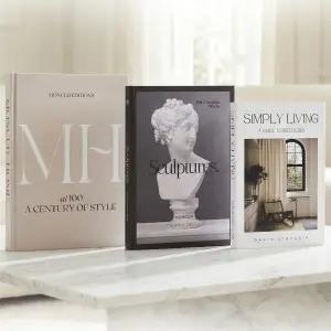 홈 데코용 장식용 커피 테이블 북 장식은 실제 빈 페이지와 탈착식 커버가 포함된 책장 장식으로 장식실