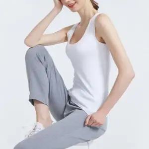 여성용 스판 나시 데일리 운동용 런닝 티셔츠