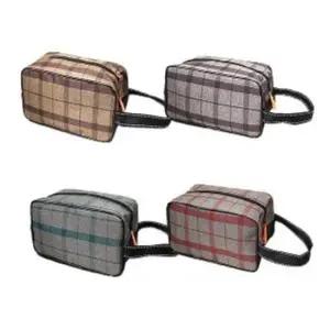 사우나가방 목욕 가방 체크무늬 워시백 세면백 비치백 파우치