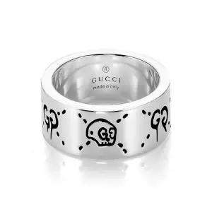 구찌 YBC455318001 고스트 해골 9mm 실버 반지