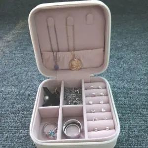 PU 가죽 악세서리 케이스 누드핑크 다용도 미니보석함 선물 출장 콤팩트