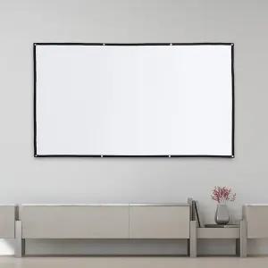 [셀러허브]간편 접이식 빔프로젝터 스크린 221x125cm (169비율) (S27717589)