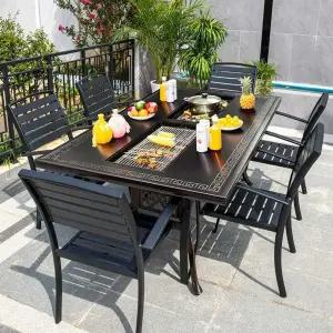 야외바베큐테이블 펜션 탁자 바베큐 마당 정원 테이블 고기