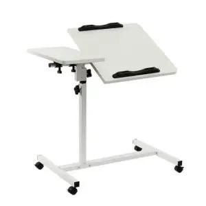 이동식협탁 각도조절 듀얼 사이드 테이블 화이트 노트북테이블
