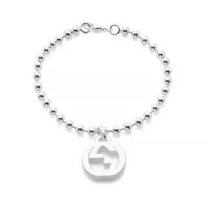 구찌 YBA479226001 인터로킹 G 뉴 볼 체인 실버 팔찌