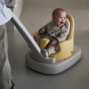 [에시앙]범보의자 V 아기의자 올인원세트(롱핸들+카트+트레이+하트아치+라이너)