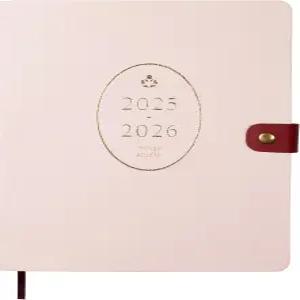 프린지 스튜디오 2026 주간 플래너 2025년 8월 - 2026년 12월 17개월 인조 가죽 랩 커버 프리티 스탬프