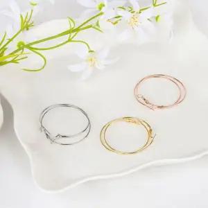 시후주얼리 기본 심플 가는 큰 링 귀걸이 EC462E