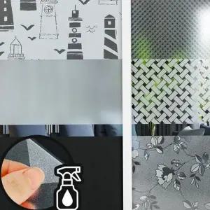 유리창 시트지 무점착 반투명 자외선 창문 시트지 차단 안전 단열 꾸미기 스티커 방문 햇빛