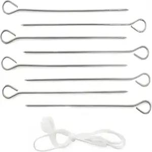 노르프로 스테인리스 스틸 가금류 레이서 8개 세트 1팩 메탈릭