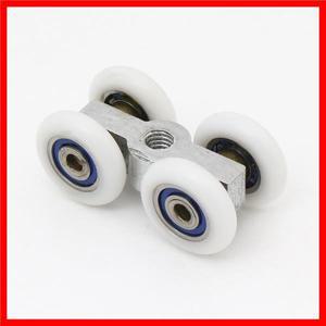 10개/세트 소형 폭21.5mm 샤워실 유리 슬라이딩 도어 부품 행잉 풀리 휠 4롤러