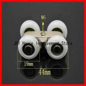 10개/세트 소형 폭21.5mm 샤워룸 유리 슬라이딩 도어 부속품 행잉 풀리 휠 4롤러