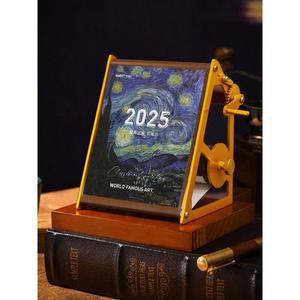 유화 달력 데스크탑 우드 책상 캘린더 디자인 기계식