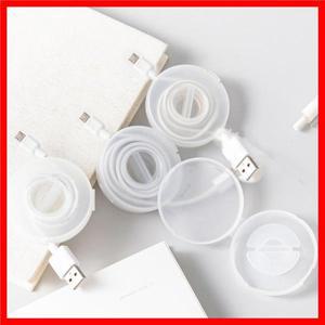 1/2/3pcs 투명 충전 코드 주최자 휴대용 홀더 라운드 보관 케이스 개폐식 릴 상자 와인