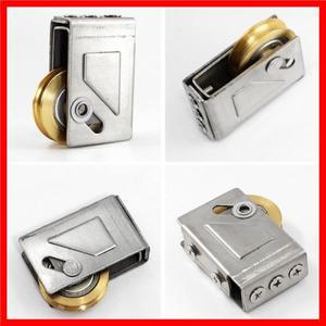 2PCS 스테인레스 스틸 구리 휠 70 유형 구식 알루미늄 합금 슬라이딩 도어 및 창 풀리 트랙 롤러