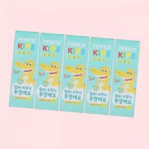 엘지 페리오키즈 어린이 치약 엄마 치약이 투명해요 고불소 맵지않은 민트향 80g 5개 양치 4621056