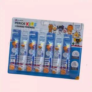 페리오 키즈 어린이 카카오 칫솔 7입(초등학생용 색상 핑크 파란색 랜덤) () 4551684