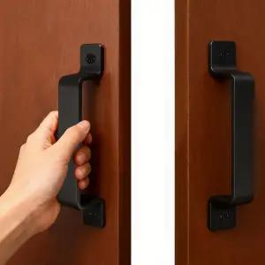 벨넛 슬라이딩 헛간 도어 핸들 2팩 게이트 하드웨어 7.5인치 차고 풀 실내 옷장 서랍장 (블랙 )