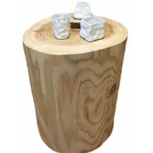 원목 원통 스툴 화장대 라탄 체어 인테리어 진열대