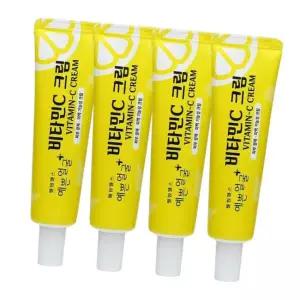 웰빙헬스 예쁜얼굴 비타민C 크림 25g (4개) 피부광채 미백 기능성 4642055