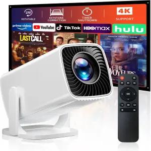 미니 프로젝터 휴대용 4K 및 풀 HD 1080P 지원 270° 회전 실외 스마트폰 TV 스틱 노트북 PS4 HDMI