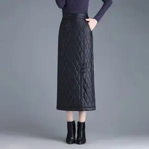 블랙팬서 여친 동계 퀄팅 패딩롱스커트 힙업 OPH3