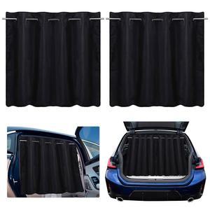 ZATOOTO 막대가 있는 자동차 사이드 윈도우 쉐이드, 뒷 창문용 가리개, 대부분의 자동차에 맞게 조절 가능, 햇빛 가리개 및 후면 해치 테일게이트 쉐이드로 이중 사용