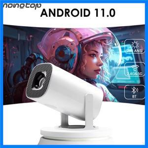 HONGTOP P30 스마트 미니 프로젝터 안드로이드 11 WiFi6 지원 4K 1080P BT5.0 1280*720P 홈 시네마 휴대용
