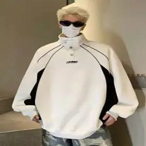 쉬헐크 남사친 남친 가을 빈티지 하이넥 맨투맨 긴팔티 코트 KKE3