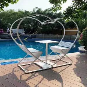 포토존 벤치 철제 카페 소품 포토스팟 촬영 조형물 장식