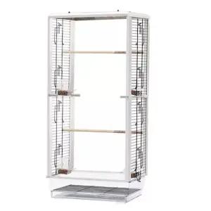 앵무새케 대형 둥지 놀이터 이동식 새장 화이트