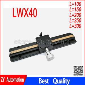 X 축 장거리 더브 트리밍 슬라이드 테이블 슬라이딩 스테이지 수동 변위 플랫폼 LWX40