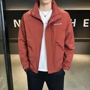 록쉬블몰 남성 캐주얼 가을 슬림핏 코트 솔리드 바람막이 점퍼 차이나 재킷 HO3