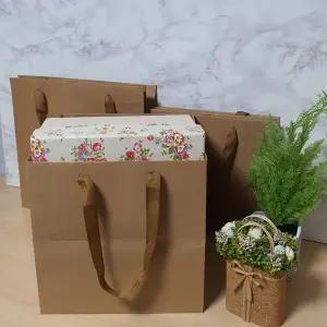 [골드스마일]크라프트 무지 정사각쇼핑백 종이가방 중