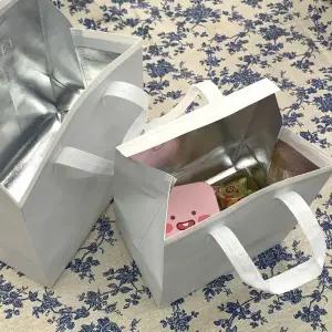 [골드스마일]보온보냉 부직포 쇼핑백 가방 화이트 대