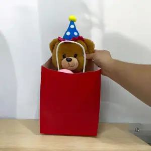 [골드스마일]컬러 종이 쇼핑백 레드 중