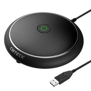 CMTECK 컨퍼런스 USB 마이크, 음소거 기능이 있는 컴퓨터 데스크톱 비디오, 스트리밍, 스카이프, 플러그 앤 플레이를 위한 전방위 콘덴서 PC 마이크 (MacOS X Wind